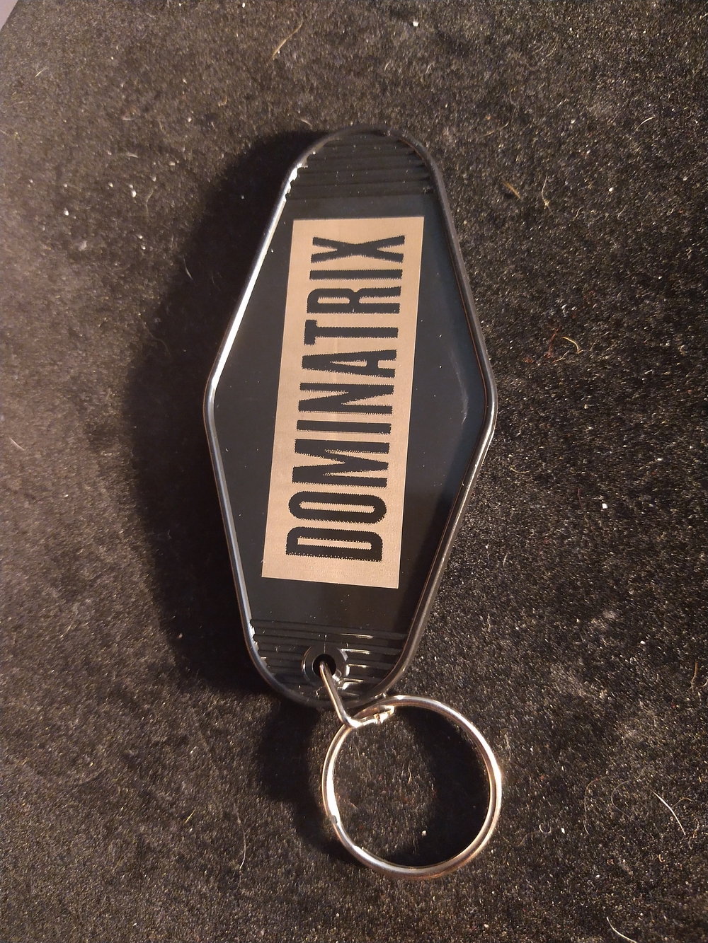 Dominatrix Black Keychain Fob